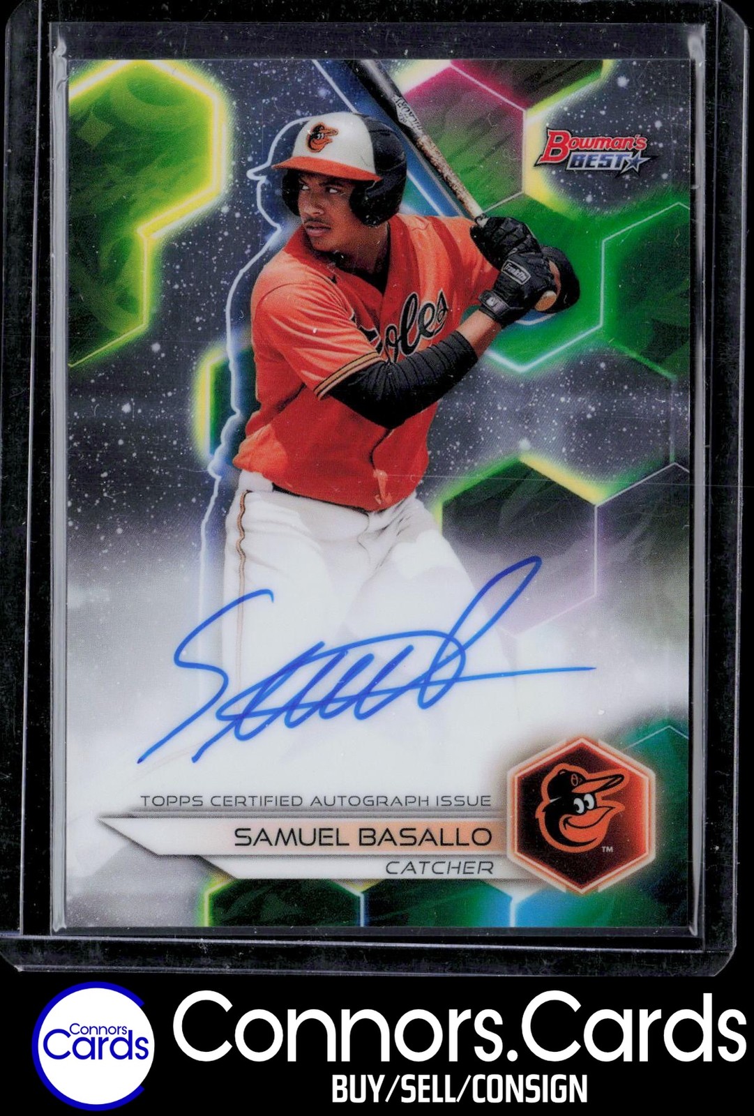 Samuel Basallo 2023 Bowman's Best #B23-SB Rookie Prospect Auto Orioles