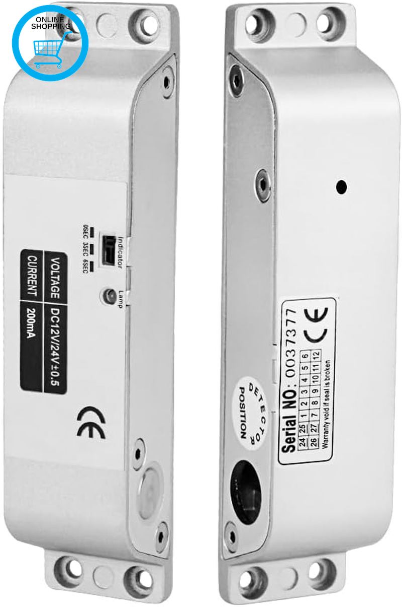 Electric Drop Bolt Lock, DC 12V, Fail Safe NC Mode, for Access Control Security