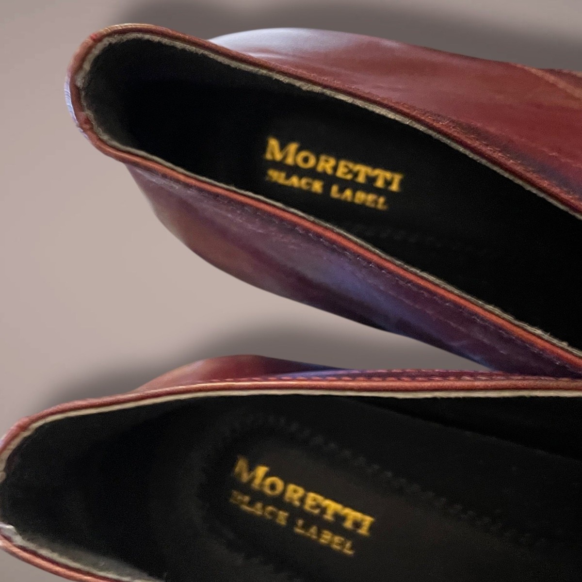MORETTI Men\'s Size 13 D Black Label Glen Burgundy Leather Chukka Boot Shoes EUC MORETTI Men main image 2