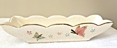 Vintage Hul Pottery B8 USA Window Box Bread dish Planter Center Piece