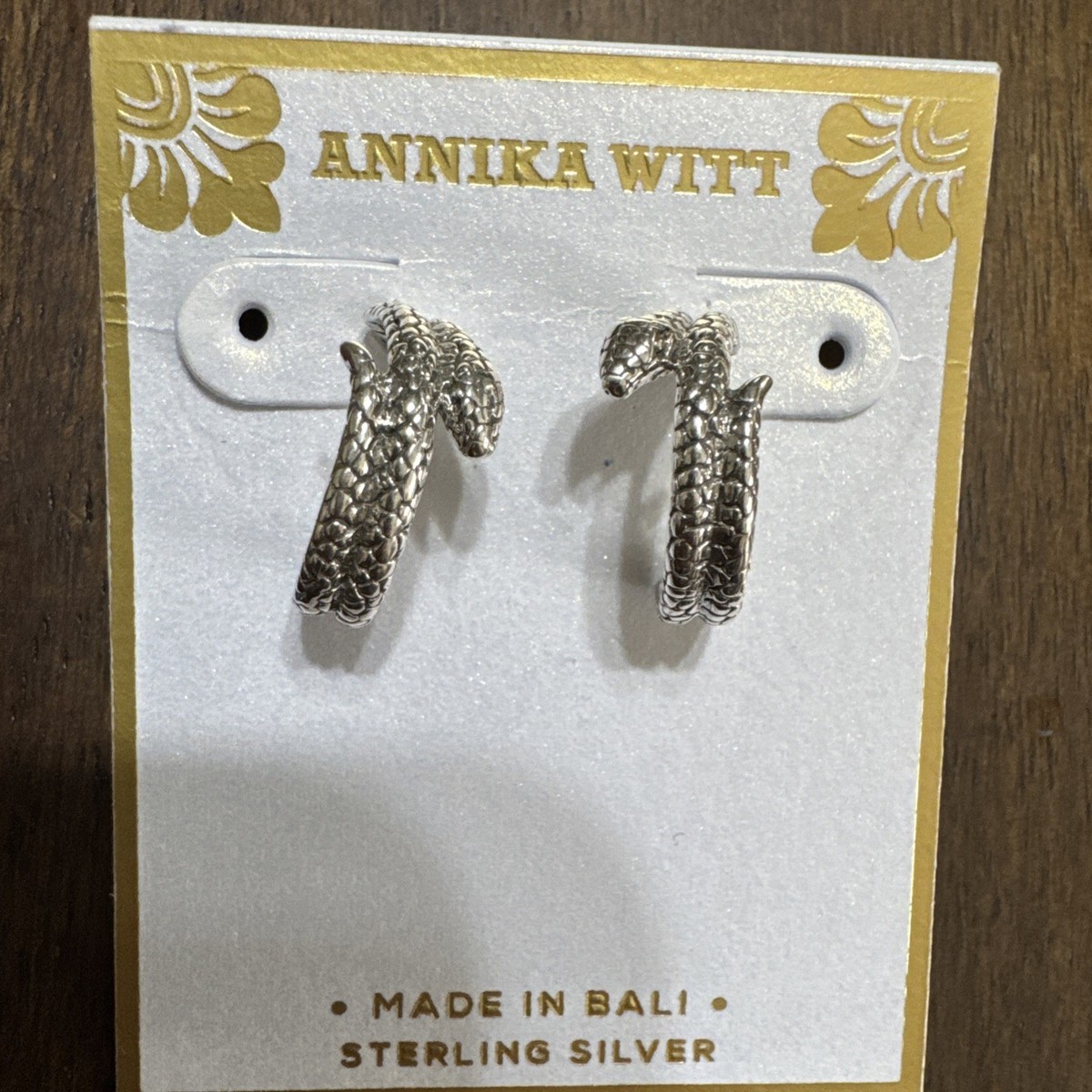 Annika Witt Made in Bali .925 Sterling Silver Snake Half 