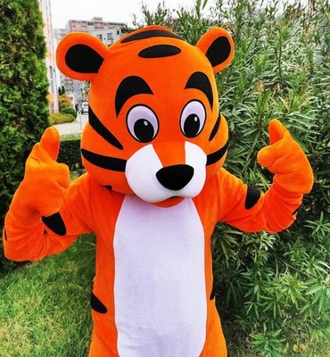 Tiger Mascot Costume Handmade / Tiger Maskottchen Kostüm Handgemacht
