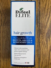 Difeel Elite ProGrowth Hair Treatment for Hair Growth with Biotin, Argan and Ros