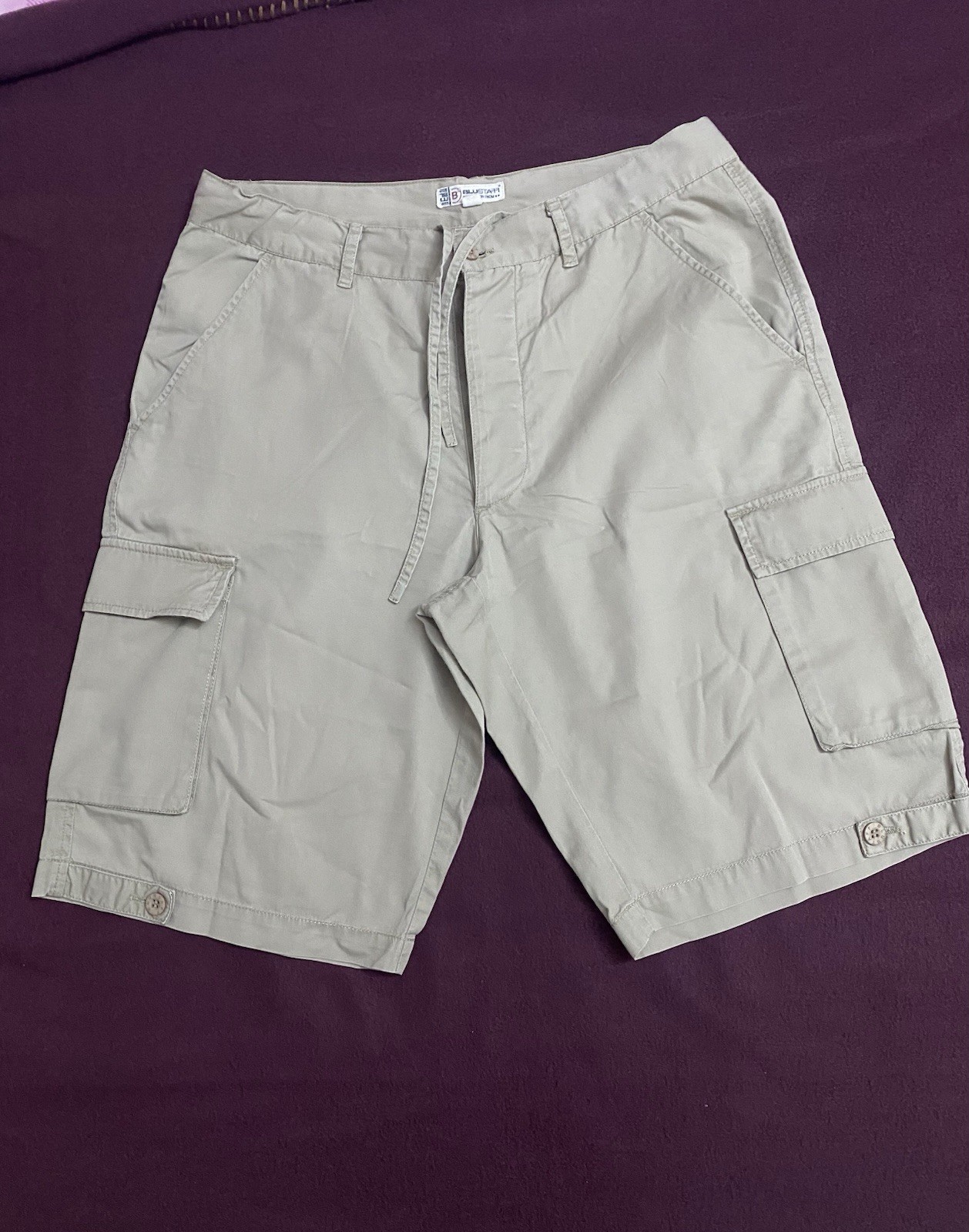 BLUSTAFF Shorts uomo cargo col. beige in cotone con tasche taglia 46