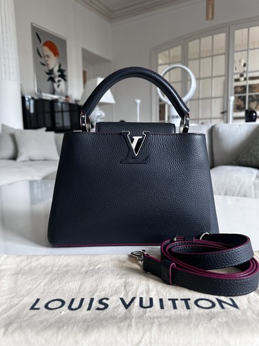 Louis Vuitton Capucines BB 27 Black Pink Taurillon Leather Entrupy