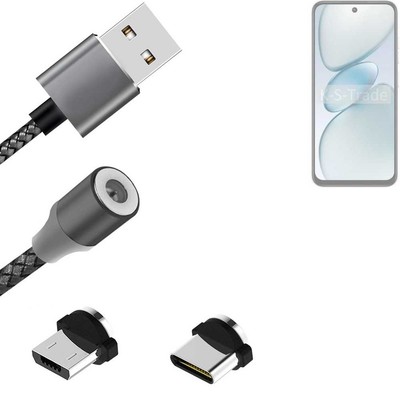 Daten-Lade-Kabel für Tecno Spark Go 1S mit USB-Typ C und Micro-USB-Adapter