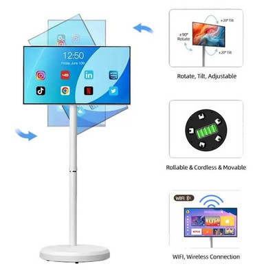 21.5 Inch Smart TV Touch Screen Display Built-In Speaker Portable Tv New