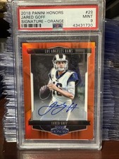 2018 PANINI HONORS SIGNATURE ORANGE PSA 9 JARED GOFF 4/5
