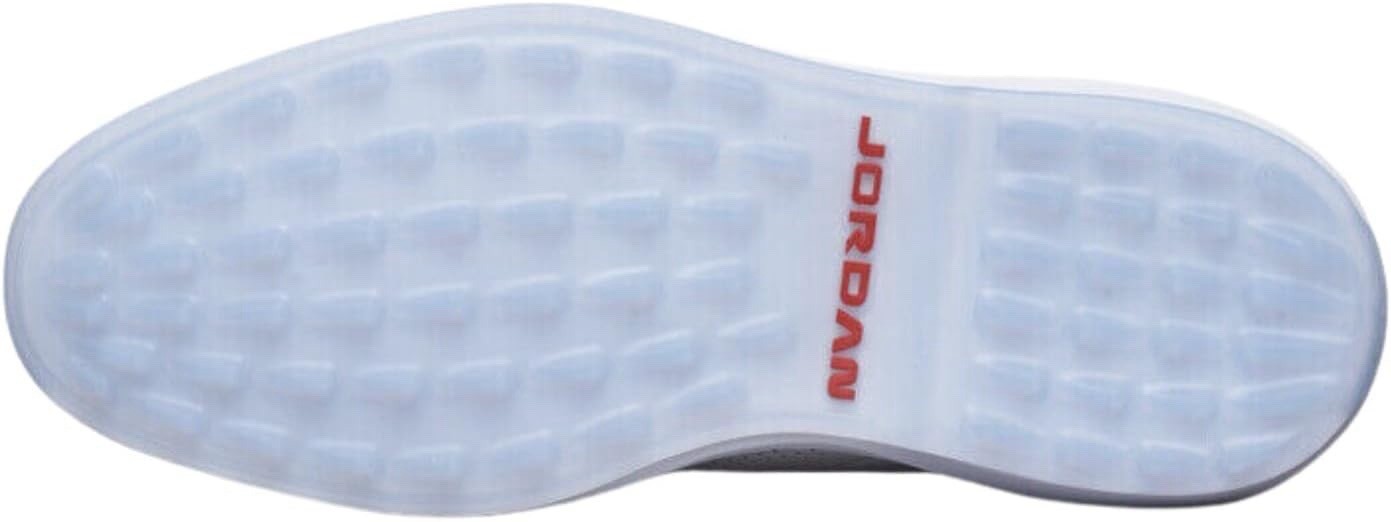 Size 7.5- Jordan ADG 4 Men's Golf Shoes, White/Platinum/Fire Red. thumbnail 5