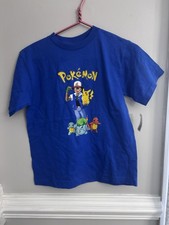 Vintage 1999 Official Nintendo Pokemon T-Shirt, Youth Medium 10-12 NWT Blue