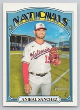 2021 Topps Heritage Anibal Sanchez 458 Washington Nationals Short Print  white 