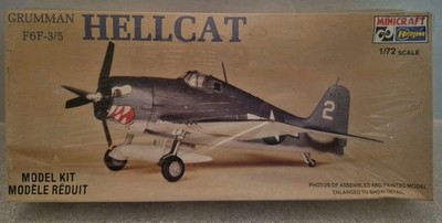 Vintage Hasegawa Grumman F6F-3/5 Hellcat 1/72 Model 1165 Unopened
