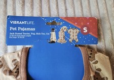 Christmas Dog Pajamas Size Small Lightweight Gingerbread Man Brown Classic