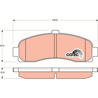 Bremsbelagsatz Scheibenbremse TRW GDB1059 Cotec FüR Nissan Vorderachse