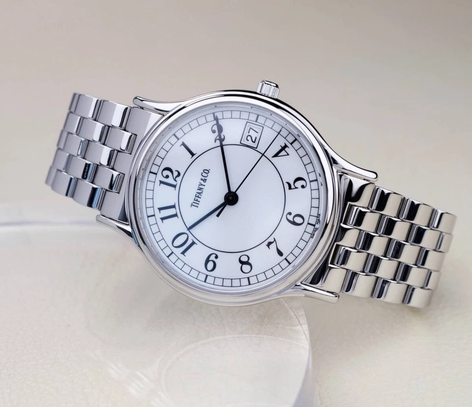 Auténtico Tiffany Classic Silver Arabia Index para hombre Foto 3 de 4