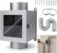 Metal Dryer Duct Lint Trap, Indoor Dryer Vent Kit with 4Inch 8FT Dryer Vent Hose