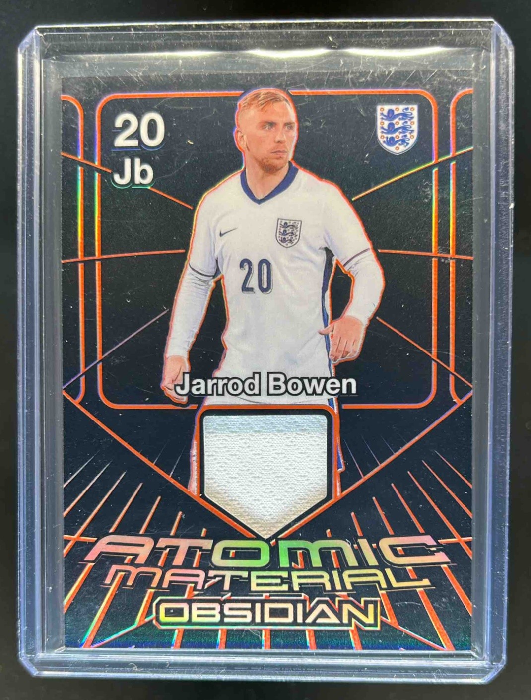 2024-25 Obsidian Jarrod Bowen Atomic Jersey Electric Etch Orange #52/99