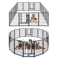 45.6" Tall 8 Panel Dog Playpen with Door,14.4 Sq Ft Pet Fence for Indoor Outdoor