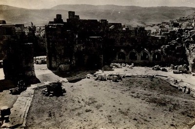 Libanon, Baalbek, Sechseckiger Hof, Originalabzug, 1929
