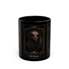 Taza Calavera Cuervo | Cuervo Gótico 'el sueño' Taza de Café Vibraciones Espeluznantes Amantes del Café