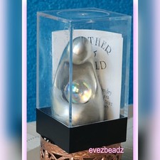 EvezBeadz Mother Child Baker Art Foundry Pewter Crystal Treasures COA Barton