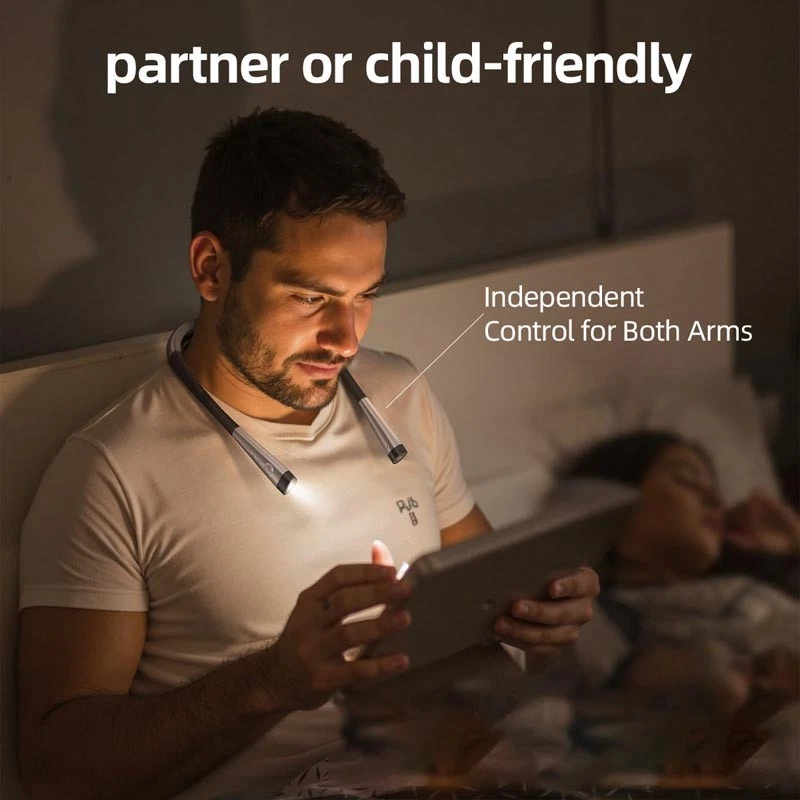 USB Rechargeable LED Neck Light, Perfect Book Light for Reading,Crafting,Camping - Image 2 of 4