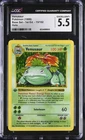Venusaur #15 Base Set  1st edition Shadowless Holo Pokemon 1999 CGC 5.5
