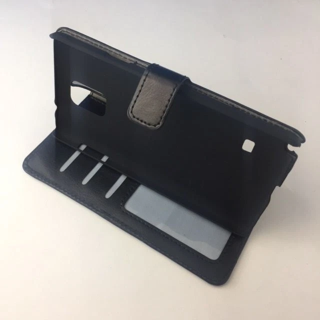 Samsung Galaxy Note 4 Fitted Leather Wallet Case Black LCWSB-SAMGNOTE4 Brand New - Image 2 of 3