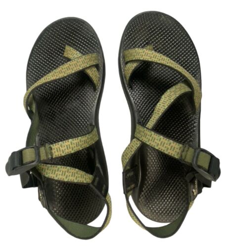 Chaco Z1 Vibram Outdoor Hiking Sandals Mens Size 12 Green Colorado - Picture 1 of 7