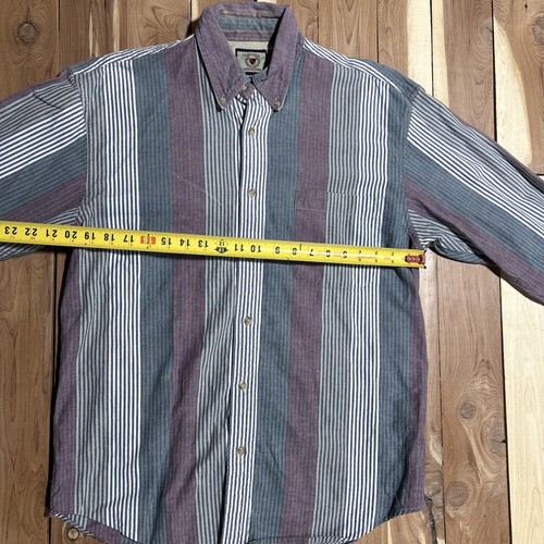 Vintage Halifax Outfitters Multicolor Striped Long Sleeve Shirt Sz Med. 90s Y2K - Picture 4 of 9