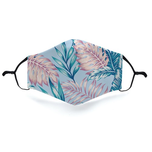 Wiederverwendbare bedruckte Gesichtsmaske mit austauschbaren PM2.5 Filtern Blumen Zebra Leopard - Bild 10 von 16
