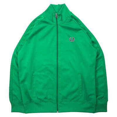 FRED PERRY Track Jacket Jersey L Green Polyester Sideline FRED PERRY Track Jacket Jersey L Green Polyester Sideline