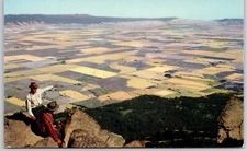 Grand Ronde Valley Oregon Postcard Unused Nature’s Checkerboard Landscape