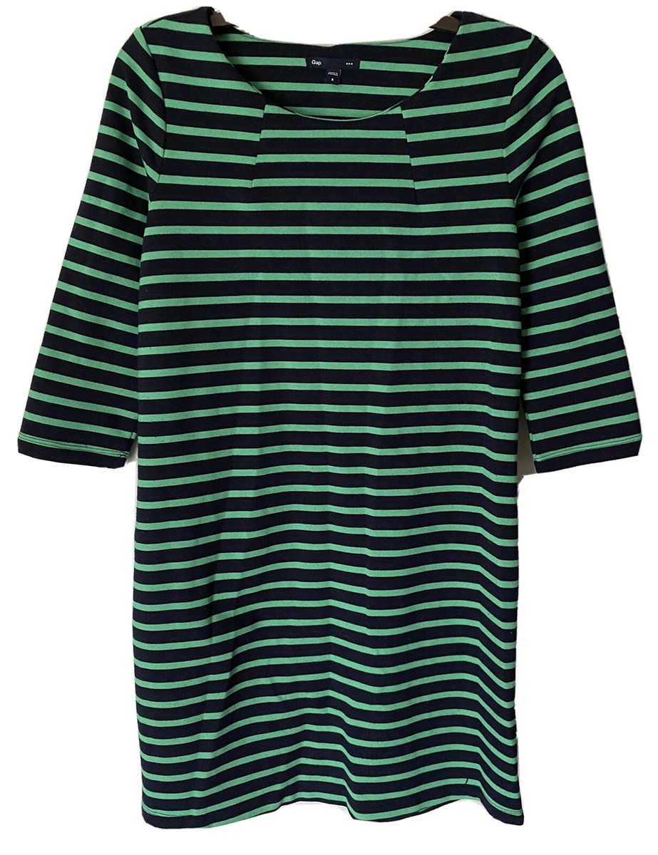 green black striped dress GAP Womens Size Small Navy Blue Long Sleeve adhesive bra