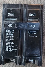 Eaton Type BR 40-Amp 2-Pole Standard Trip Circuit Breaker