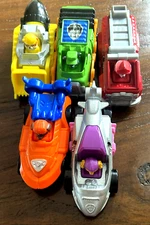 5 Paw Patrol Diecast Metal Racer Toy Cars: Rubble, Skye, Zuma, Marshal, Rocky