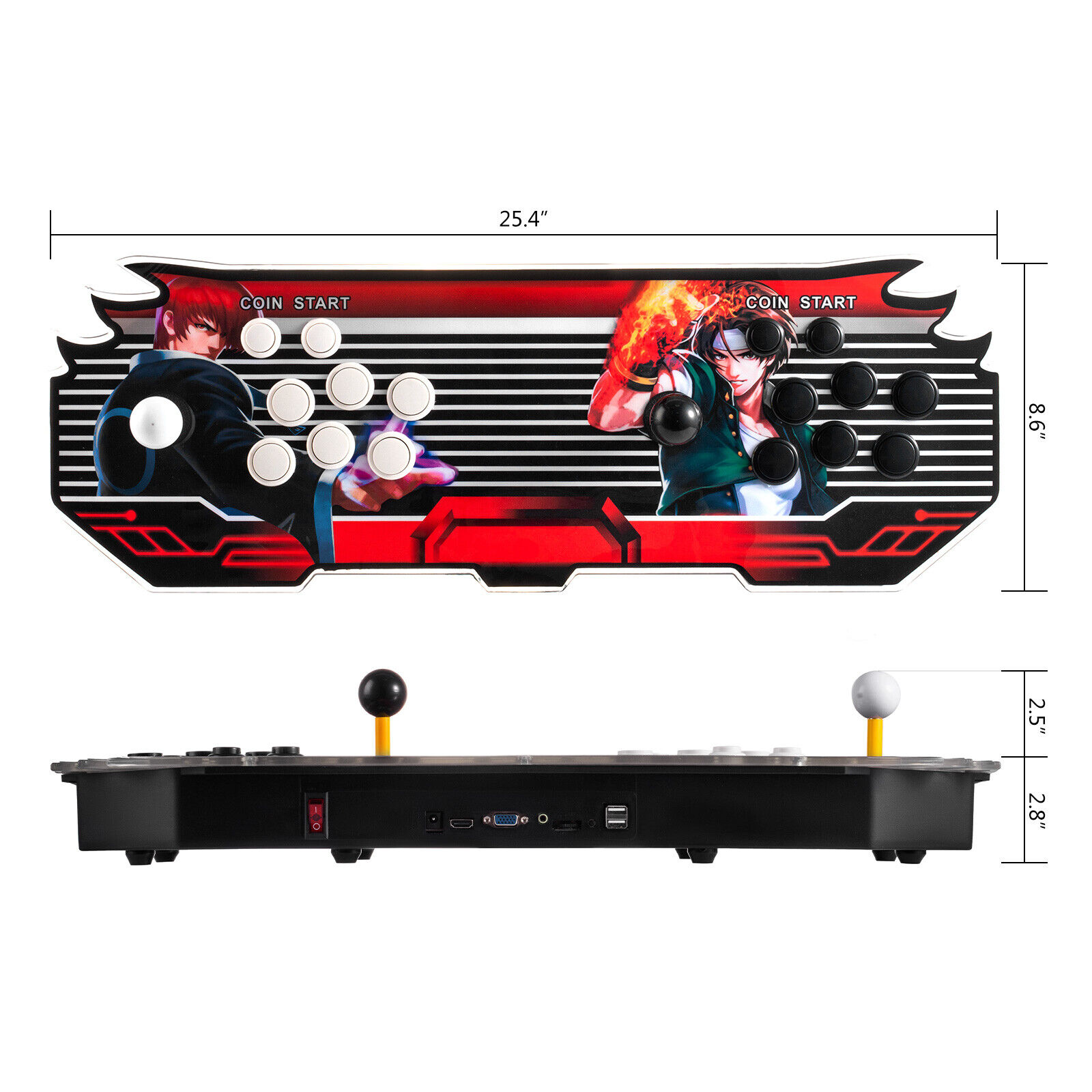 HAAMIIQII Pandora Box 3D Arcade Game Console, 8000 Games in 1, WiFi  Version, 1280x720 Full HD Video, Search/Save/Hide/Pause/Load/Add Games,  Favorite