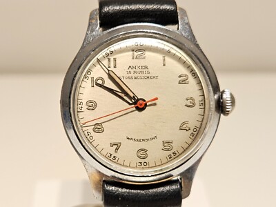 GERMANY MILITARE ★Automatic 腕時計 USEDレア VINTAGE WW2 GERMANY RARE CHROMED WASSERDICHT MEN'S MECHANICAL