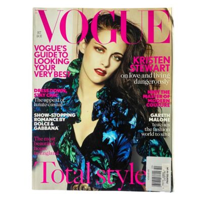 British Vogue Magazine October 2012 Kristen Stewart Cover No