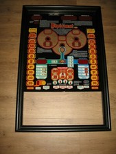 Scheibe Geldspielautomat Bally Wulff Diplomat, zur künstlerischen Ausgestaltung