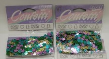 Lot of 2 .5oz Package Paper Art Confetti Cards/Baby/Shower/Party/Decorations