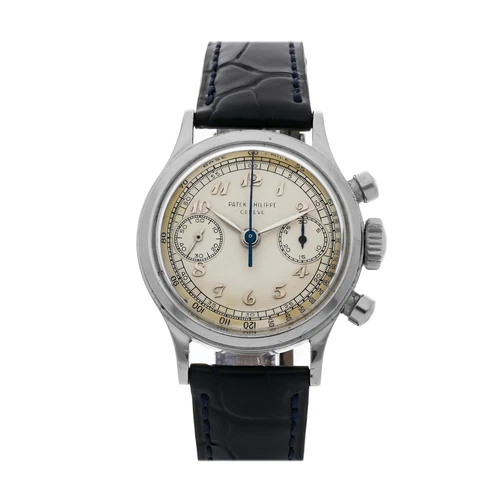 Patek Philippe Vintage Chronograph Manual Wind Stainless Steel 35mm Watch 1463