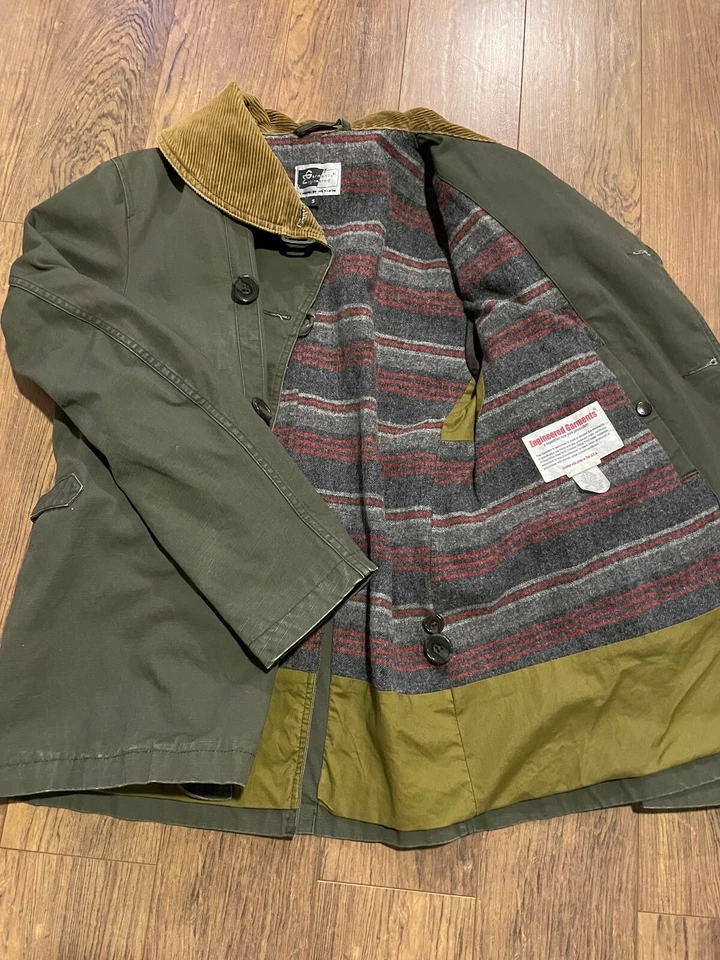 Engineered Garments Pana Chal Cuello Manta Forrada Chaqueta de Equitación Talla Pequeña Foto 2 de 4