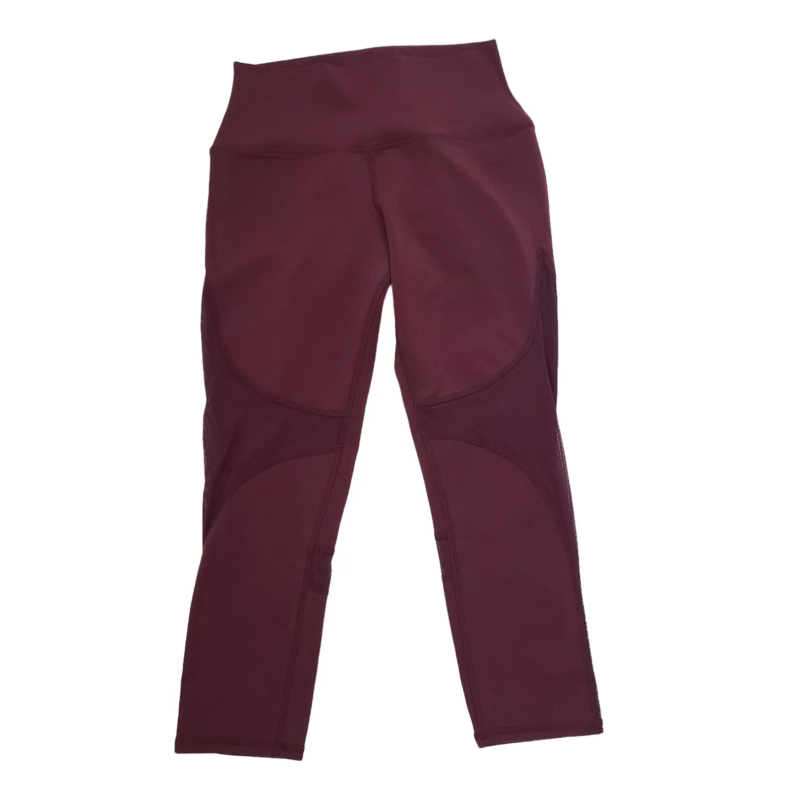 alo-yoga mesh detail cropped high waist leggings
