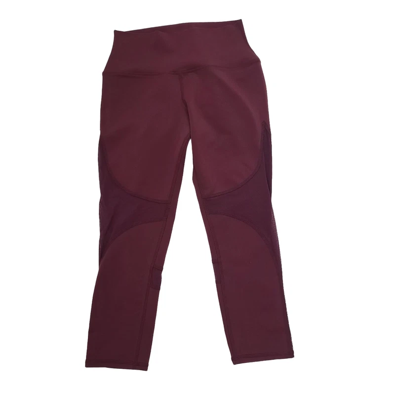 alo-yoga mesh detail cropped high waist leggings
