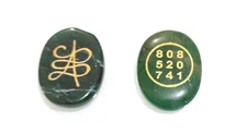 Green Jade Zibu Coin Angelic Number to Attract Wealth Money Cash Flow Prosperity
