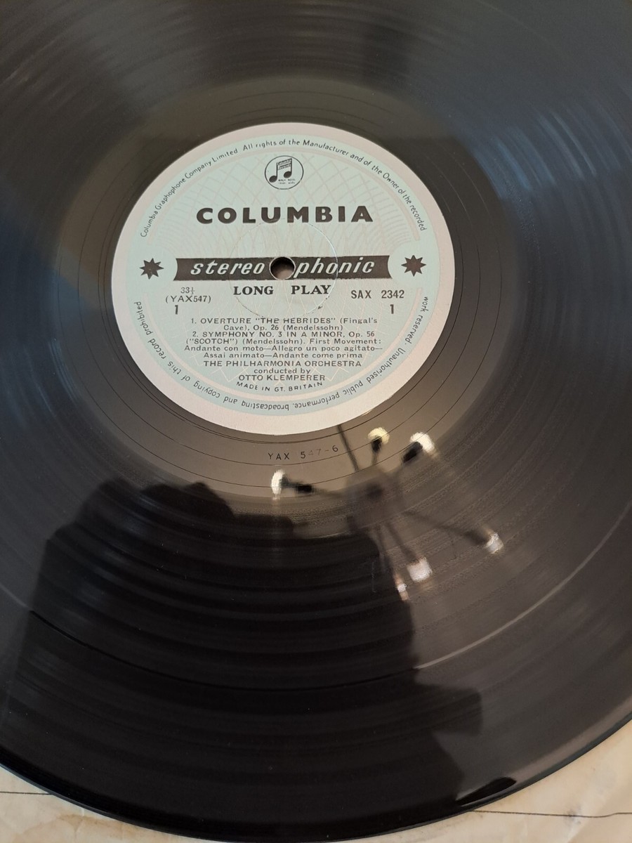 英Columbia SAX2342 メンデルスゾーン 交響曲第3番 英Columbia