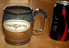 "DREAM CATCHER"- BED & BREAKFAST, [3-D] LOGO, STONEWARE Coffee Cup, USA HANDMADE