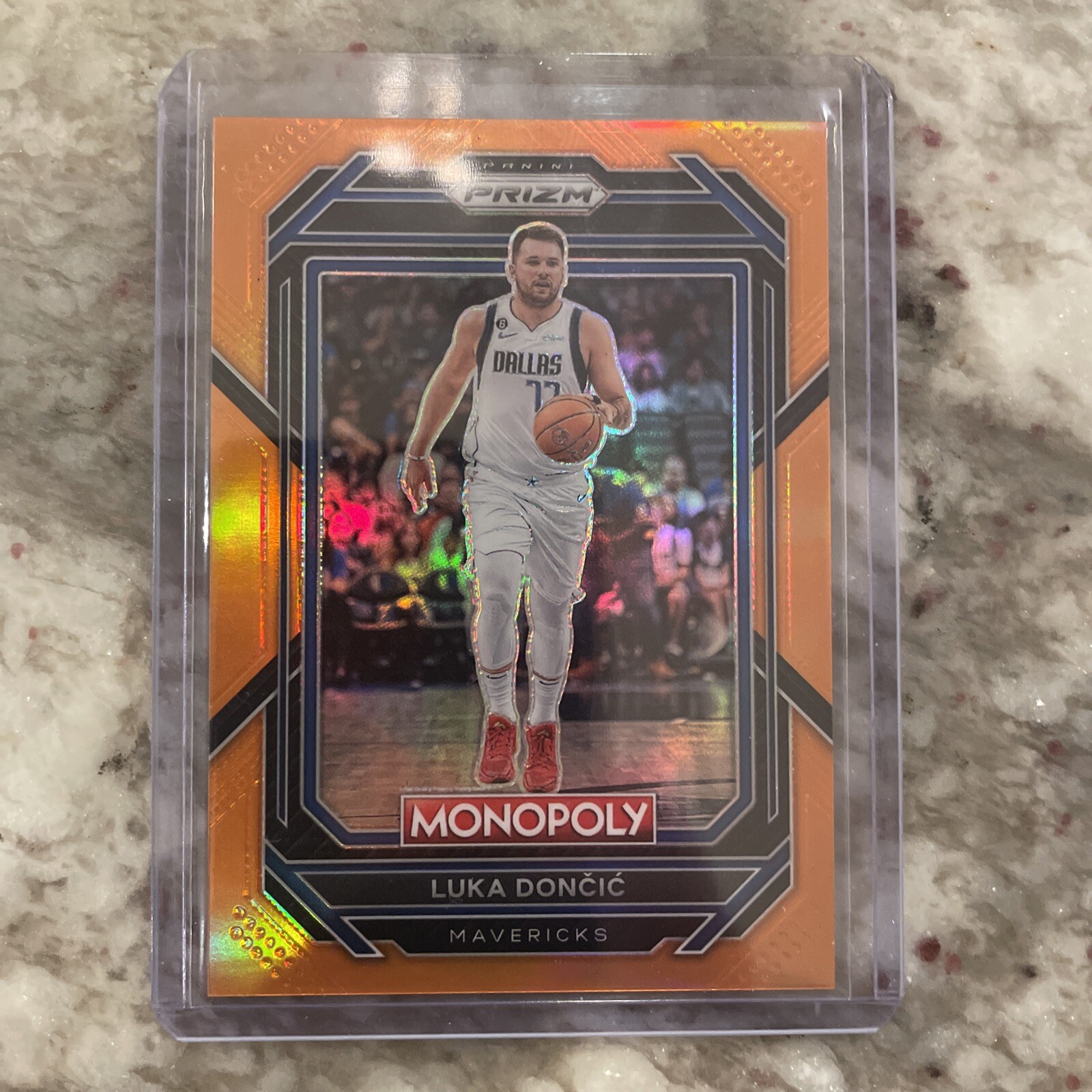 2022-23 Panini Prizm Monopoly Luka Doncic #19 Limited Edition Orange #/124