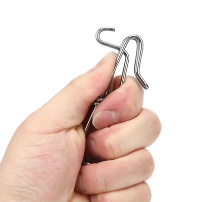 10Pcs Float Line Tuna Clip Stainless Steel Longline Clip Fishing Tackle